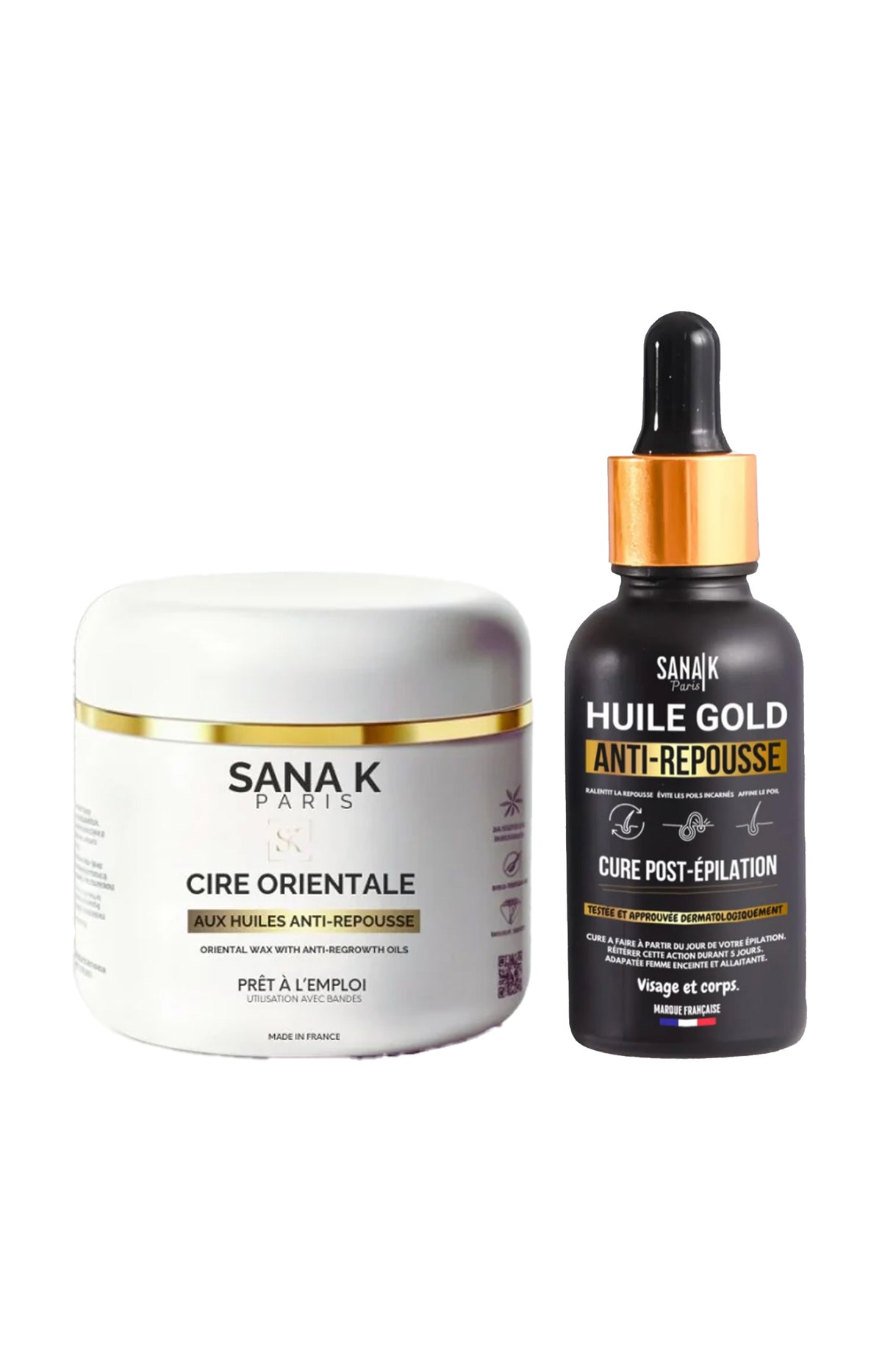 Duo anti repousse - huile gold & cire orientale 300 g