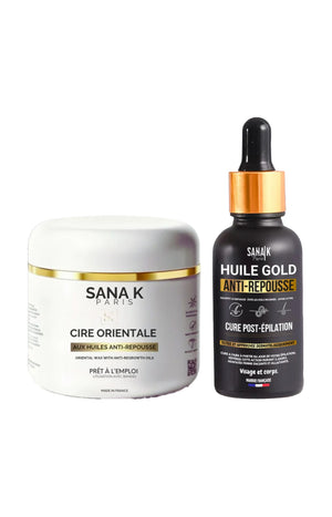 Duo anti repousse - huile gold & cire orientale 300 g