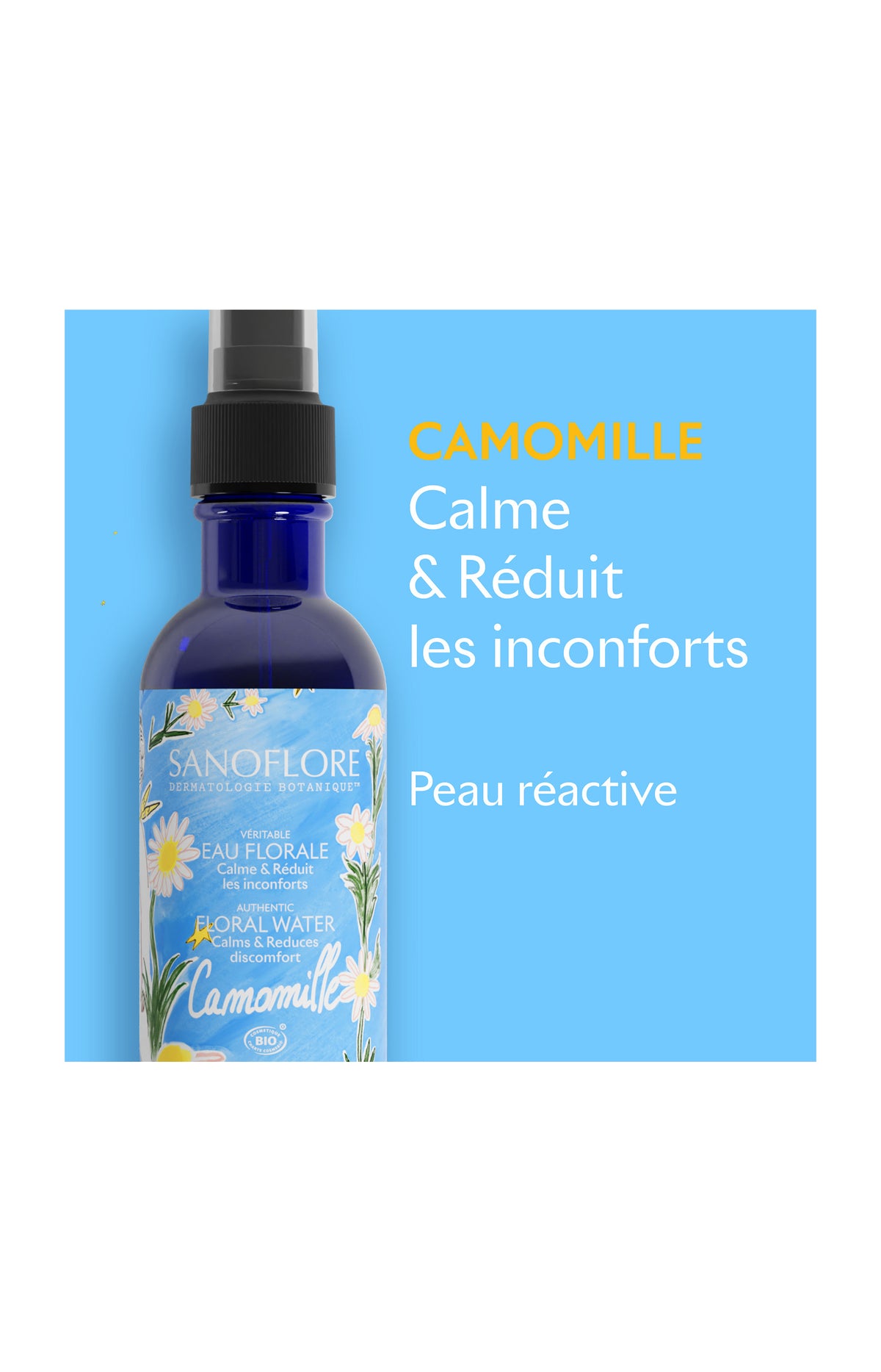 Lotion calmante - Véritable eau florale de camomille