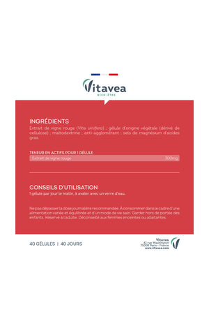 Cure circulation sanguine - Vigne rouge - 4 mois