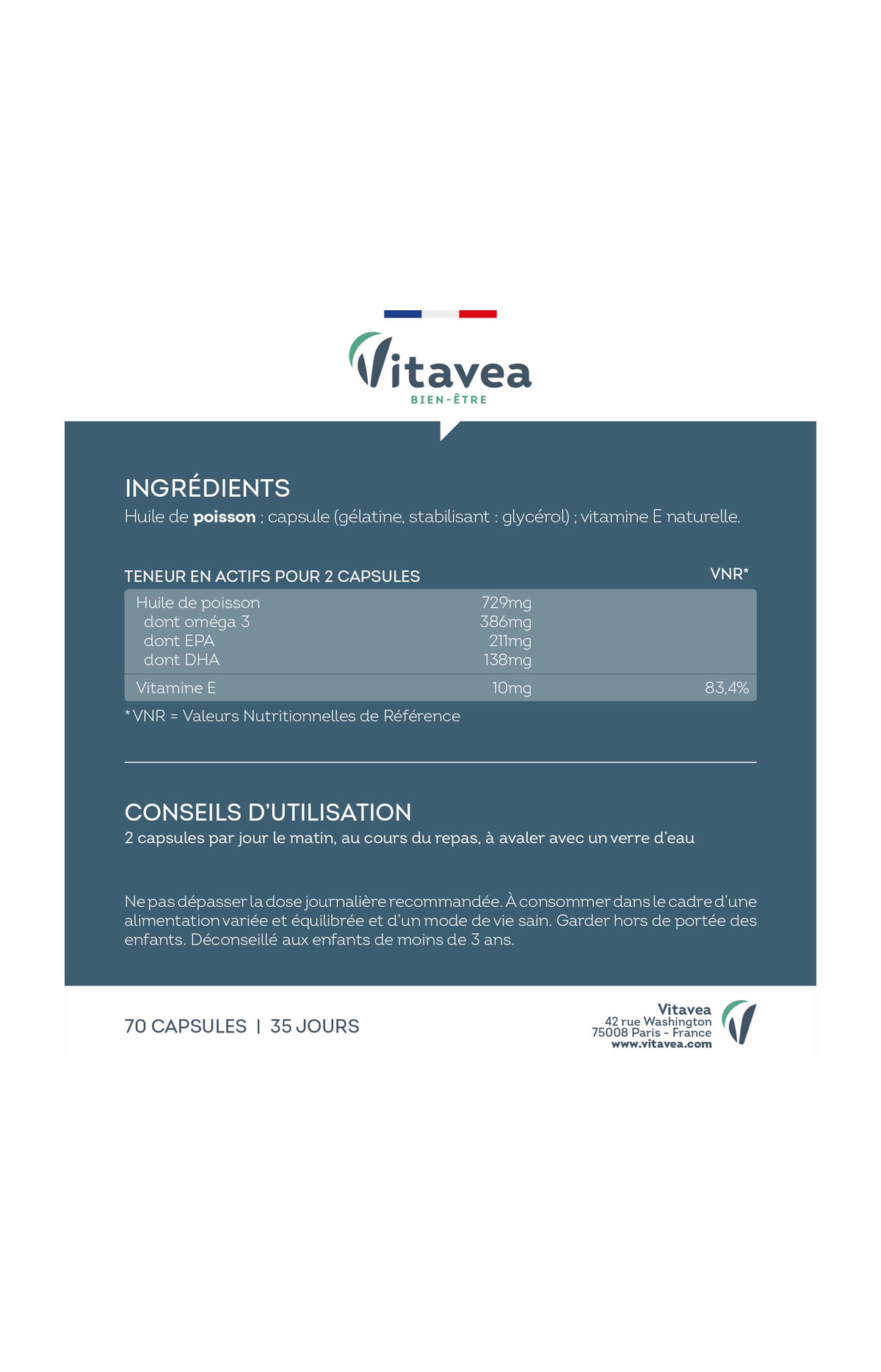 Bien-être cardovasculaire - Oméga 3 - 35 jours
