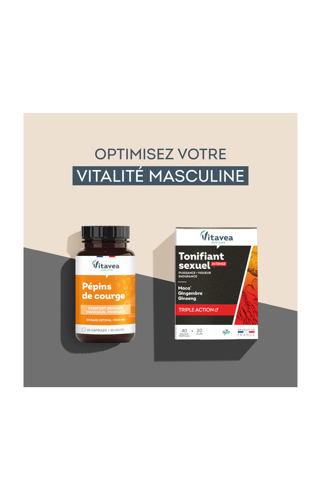 Tonifiant sexuel intense - Maca & gingembre - Homme - 20 jours