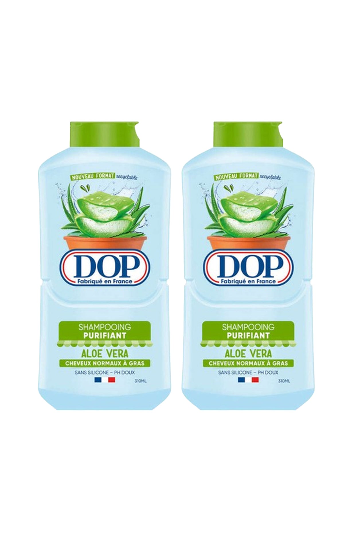 2 shampoings - aloe vera - 310 ml