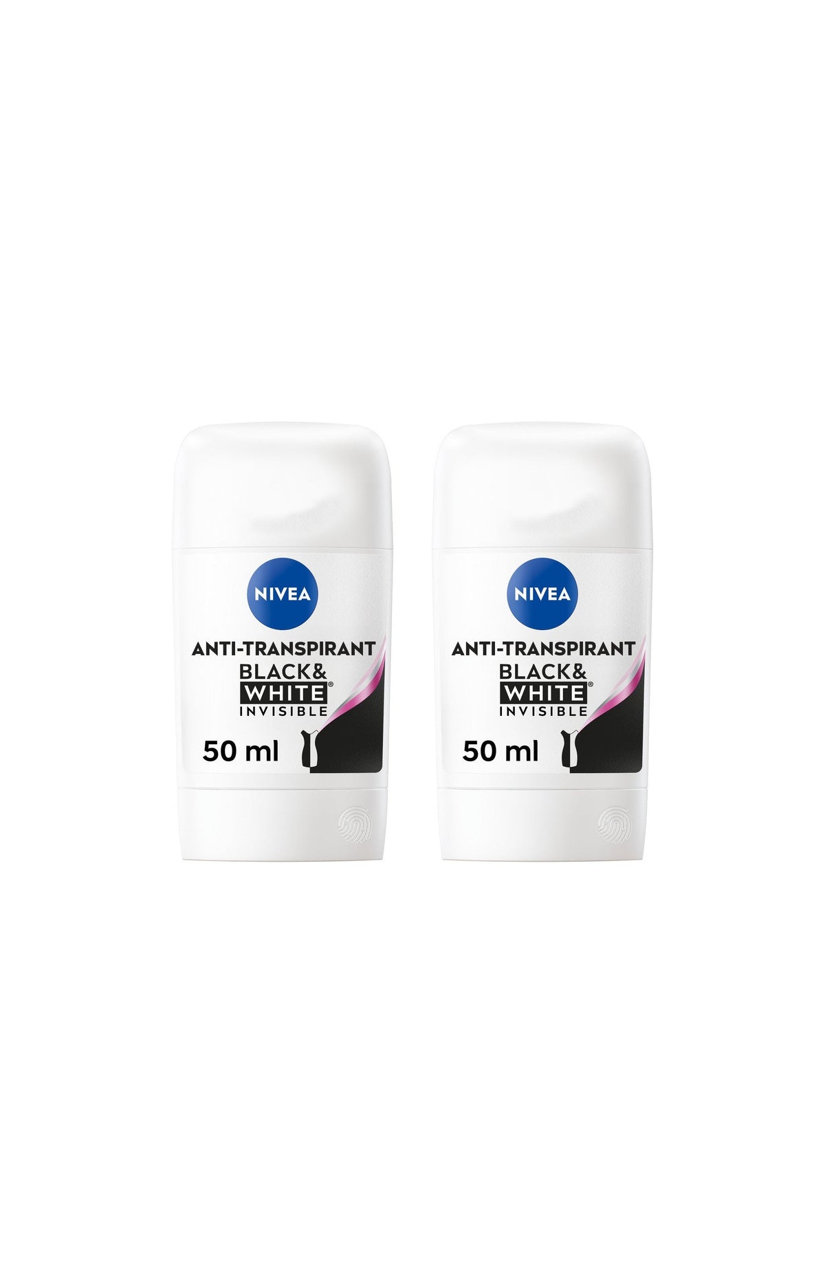 2 déodorants stick 72 h - Black & White - 50 ml