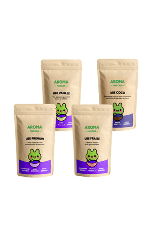Lot découverte - Ube premium, vanille, fraise & coco - 4 x 30 g