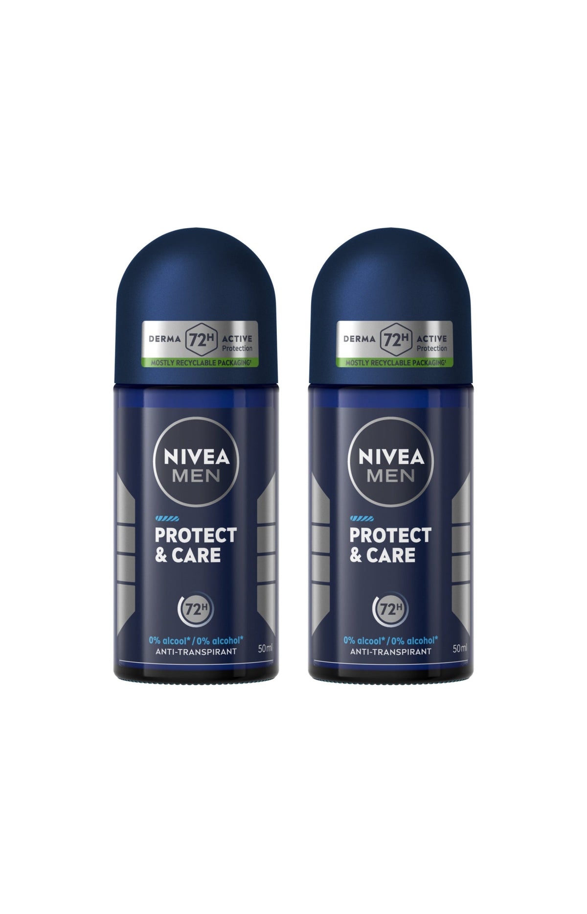 2 déodorants bille 72 h - Protect & Care - Homme - 50 ml