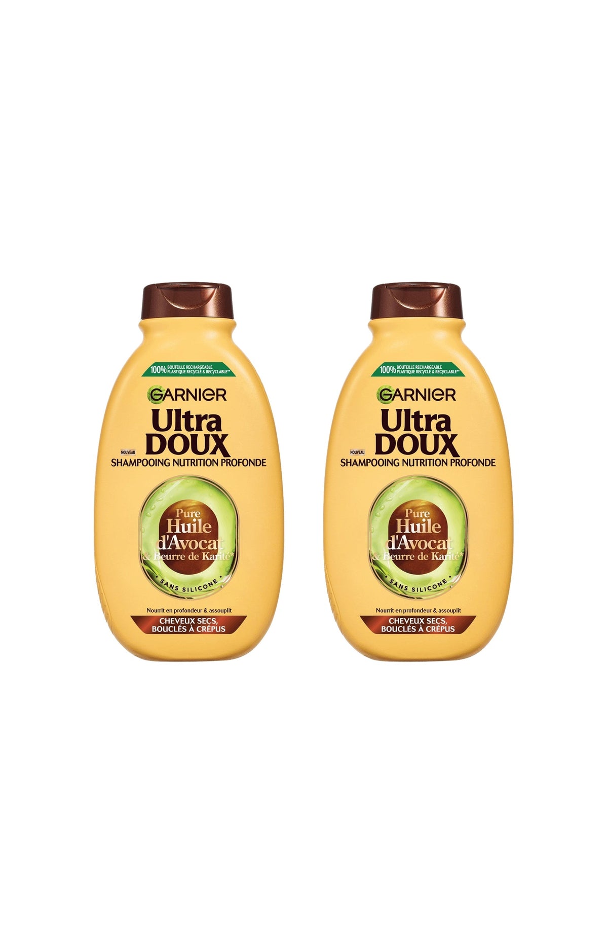 2 shampoings nutrition profonde - Huile d'avocat - 600 ml
