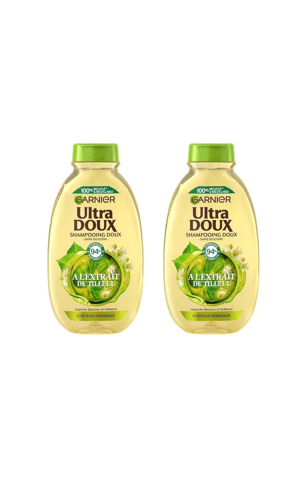 2 shampoings douceur & brillance - Extrait de tilleul - 300 ml