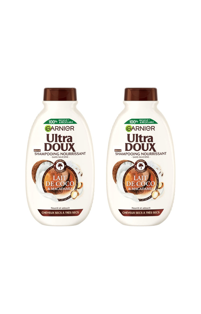 2 shampoings - nourrissants - Lait de coco & Macadamia - 400 ml