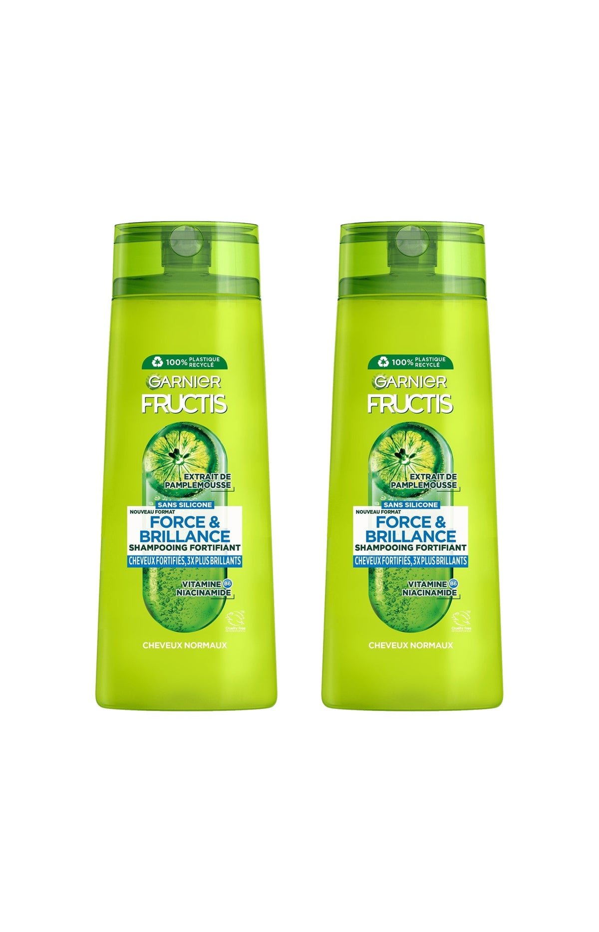 2 shampoings fortifiants sans silicone - Cheveux normaux - 300 ml