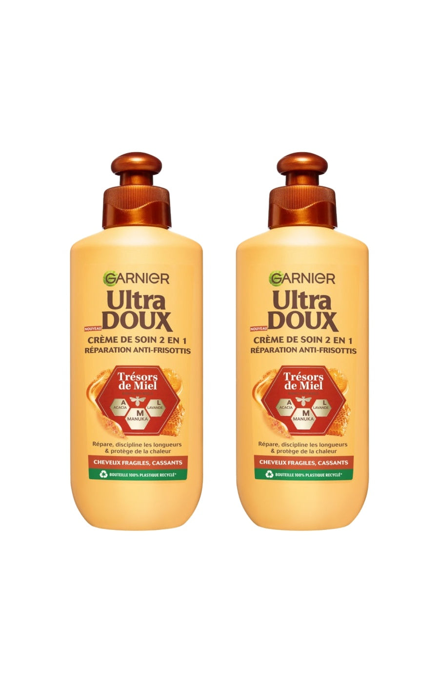 2 crèmes de soin réparation 2 en 1 - Acacia & lavande - 200 ml
