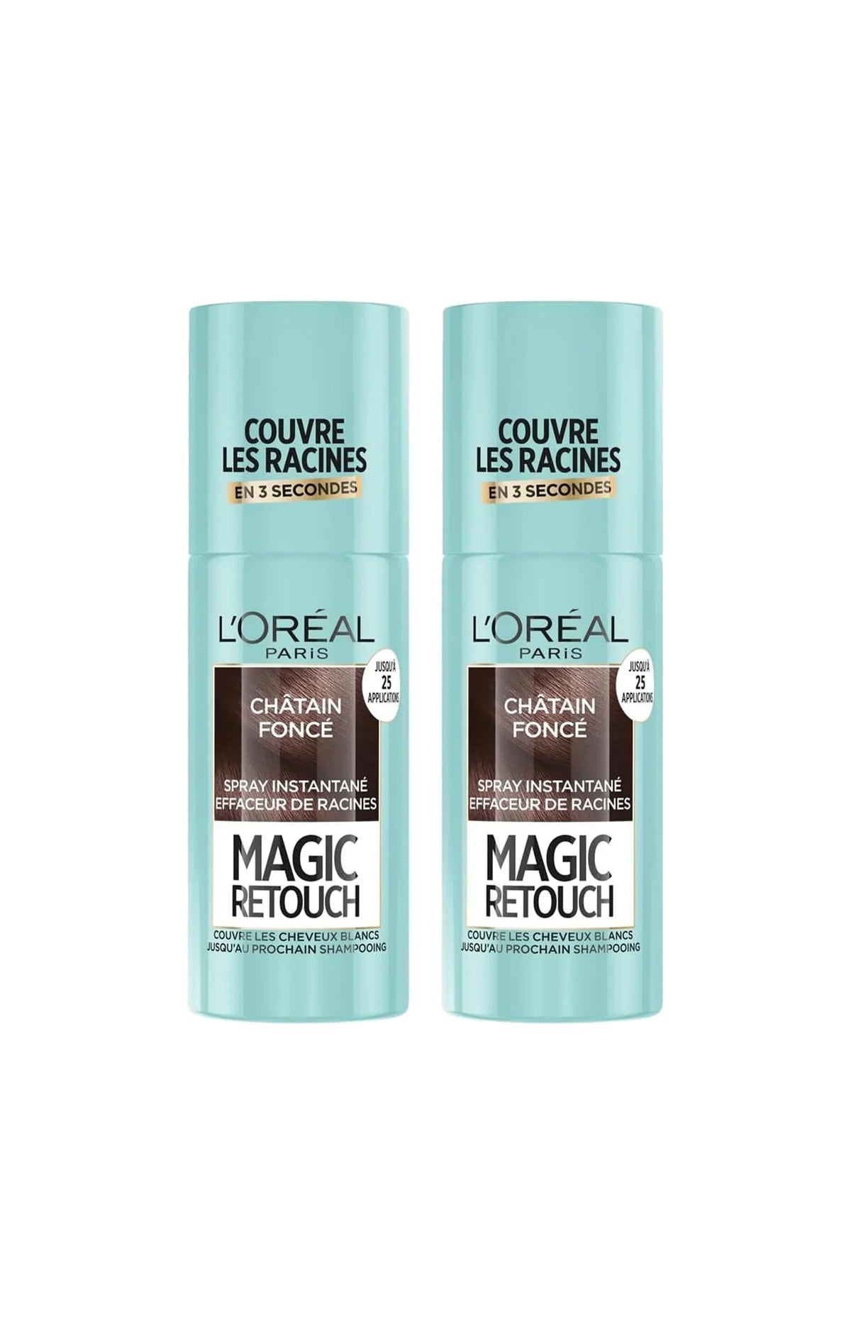 2 sprays colorations racines - Magic Retouch - Châtain foncé