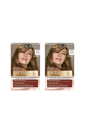 2 colorations permanentes - Excellence crème - 7U Blond universel