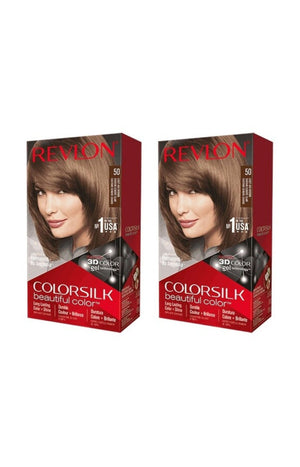 2 colorations permanentes - Colorsilk - 50 Châtain Cendré Clair