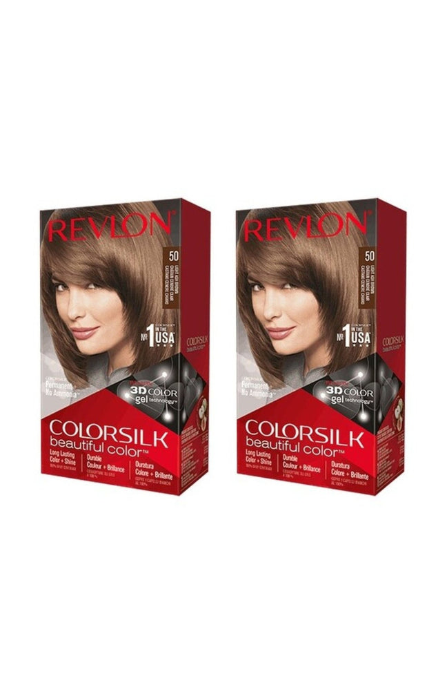 2 colorations permanentes - Colorsilk - 50 Châtain Cendré Clair