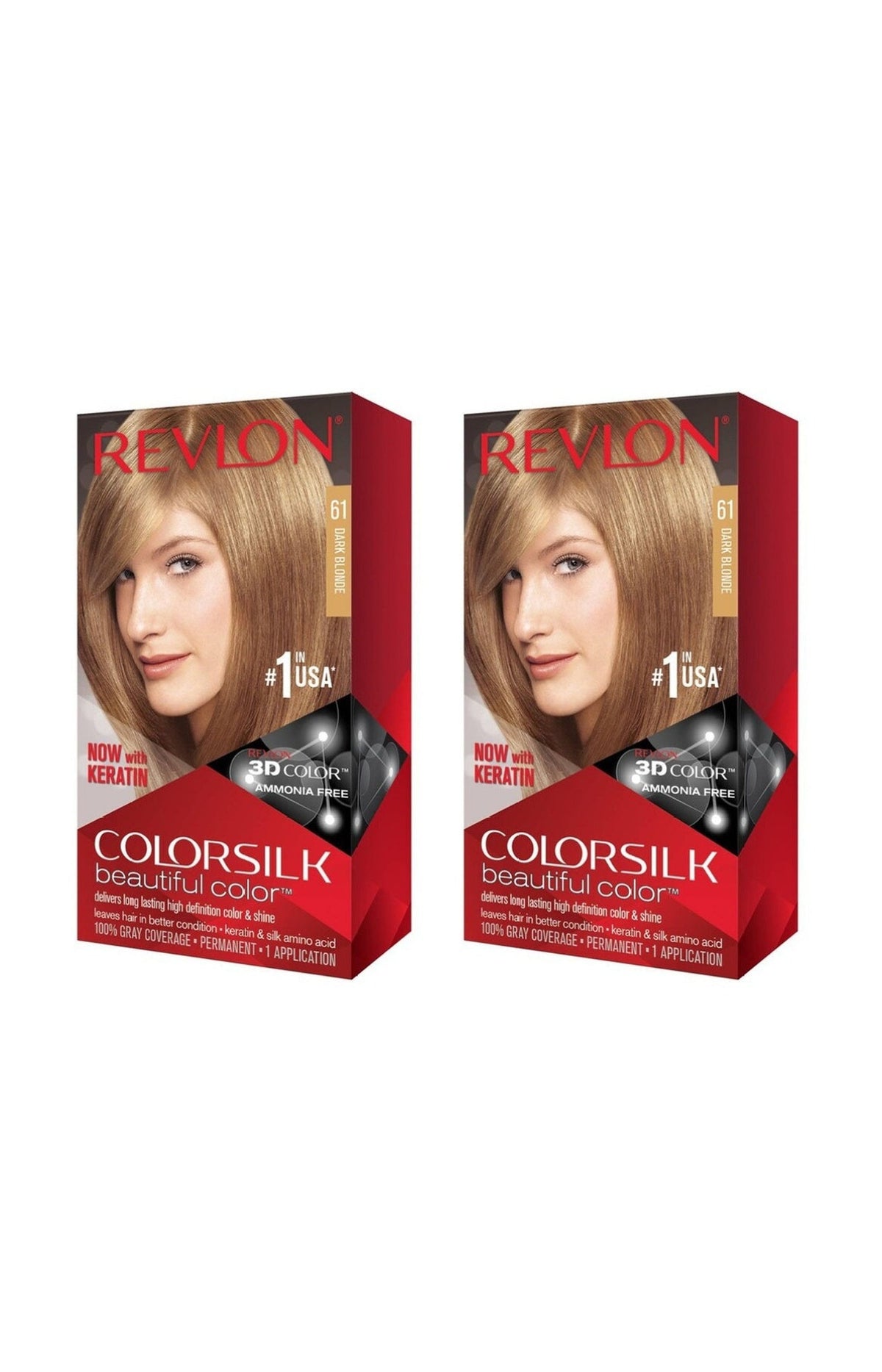 2 colorations permanentes - Colorsilk - 61 Blond Foncé
