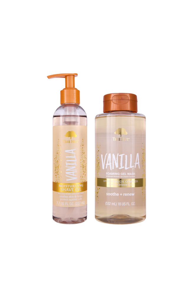 Huile de rasage hydratante & gel douche - Vanille