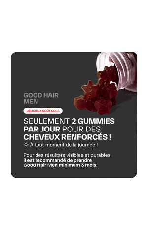 Gummies anti-chute de cheveux - Good Hair - Homme - 1 mois