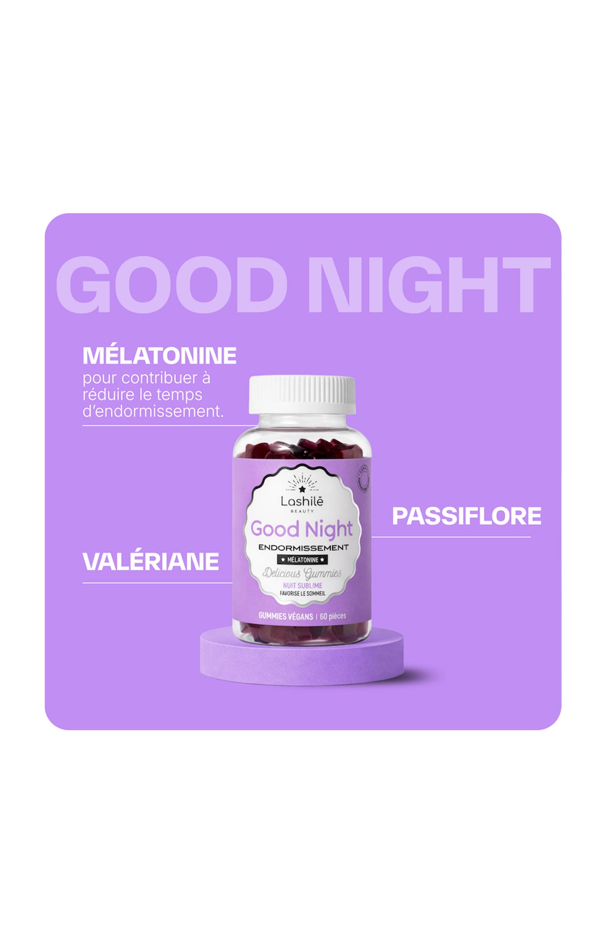 Gummies sommeil - Good night - Myrtille - 3 mois