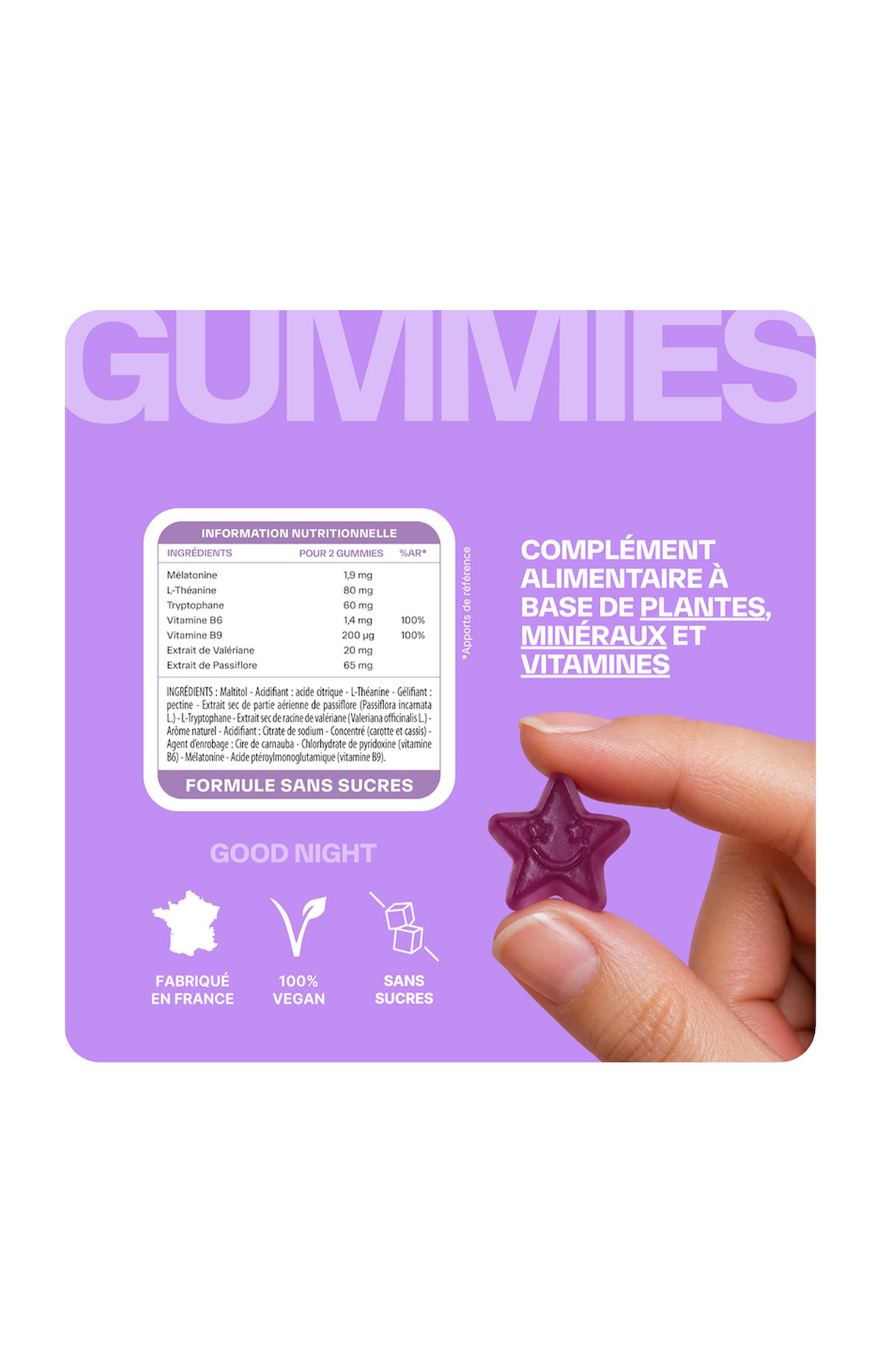 Gummies sommeil - Good night - Myrtille - 3 mois