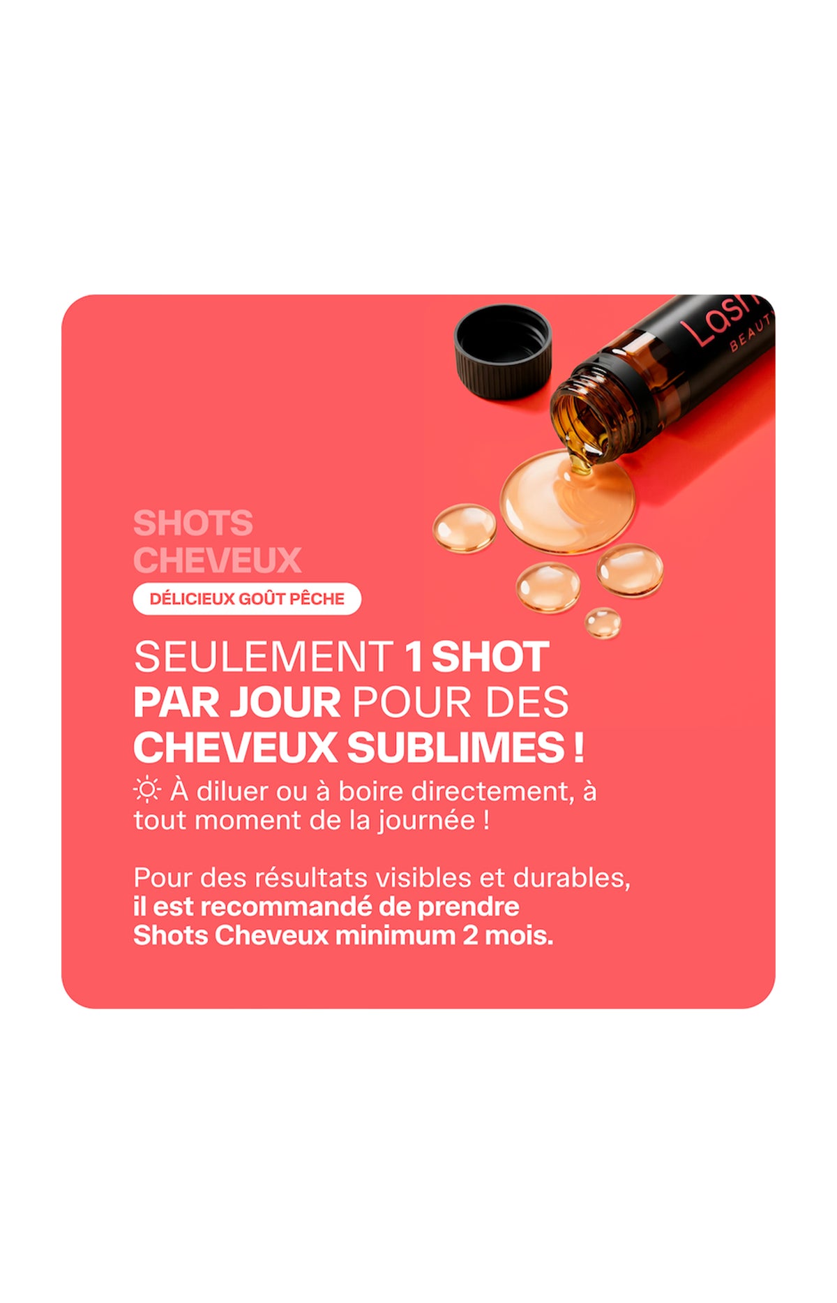 Shots cheveux triple action - Pêche - 14 jours
