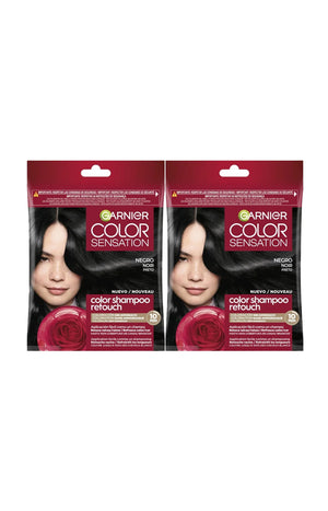 Coloration permanente 1.0 Noir - Shampoing Retouche x 2