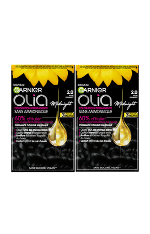 2 kits colorations permanentes - 2.0 noir diamant