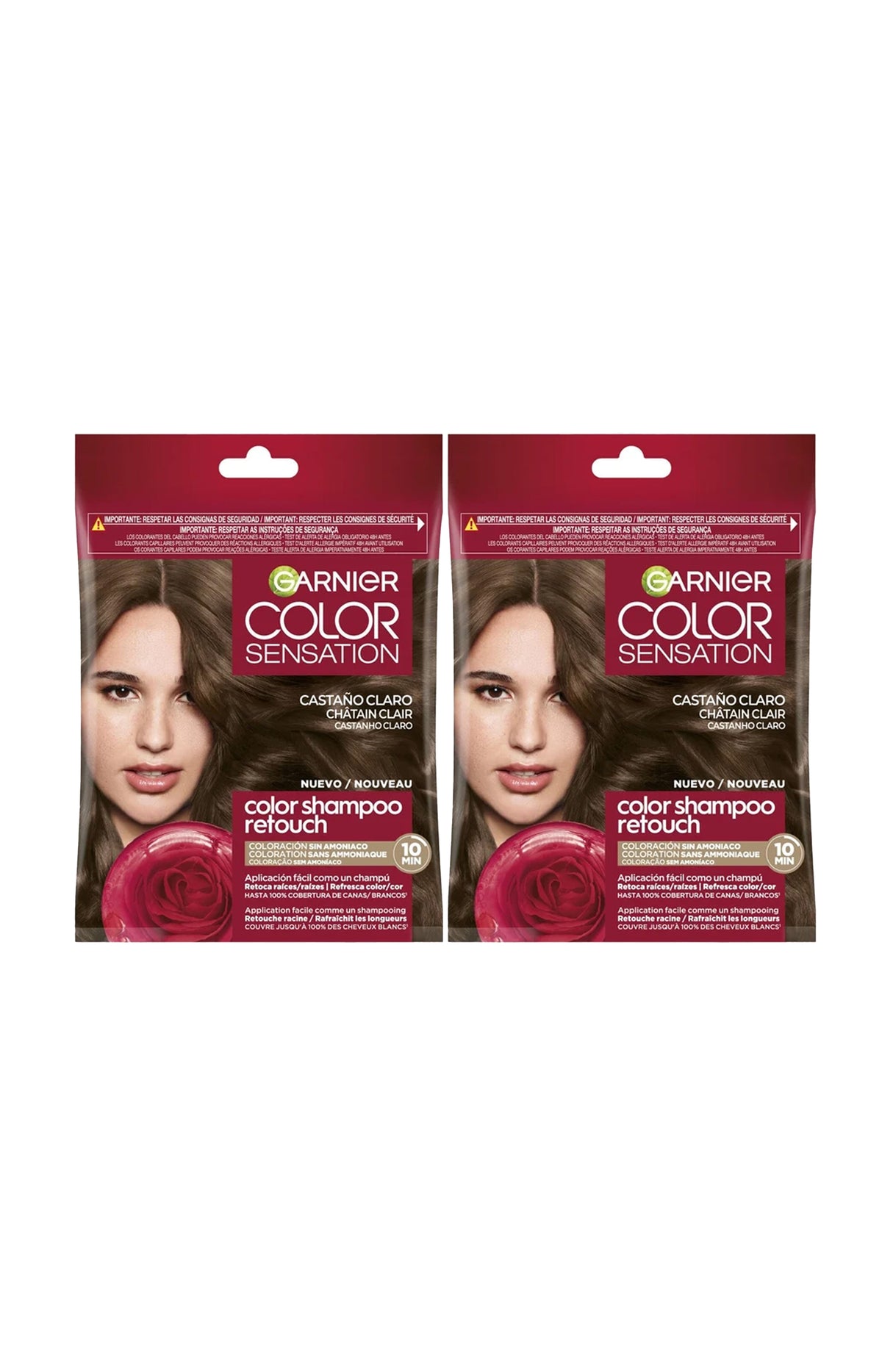 Coloration permanente 5.0 Châtain Clair - Shampoing Retouche x 2
