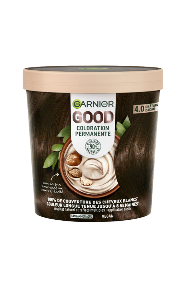 2 colorations permanentes - 4.0 - Châtain cacao - Sans ammoniaque