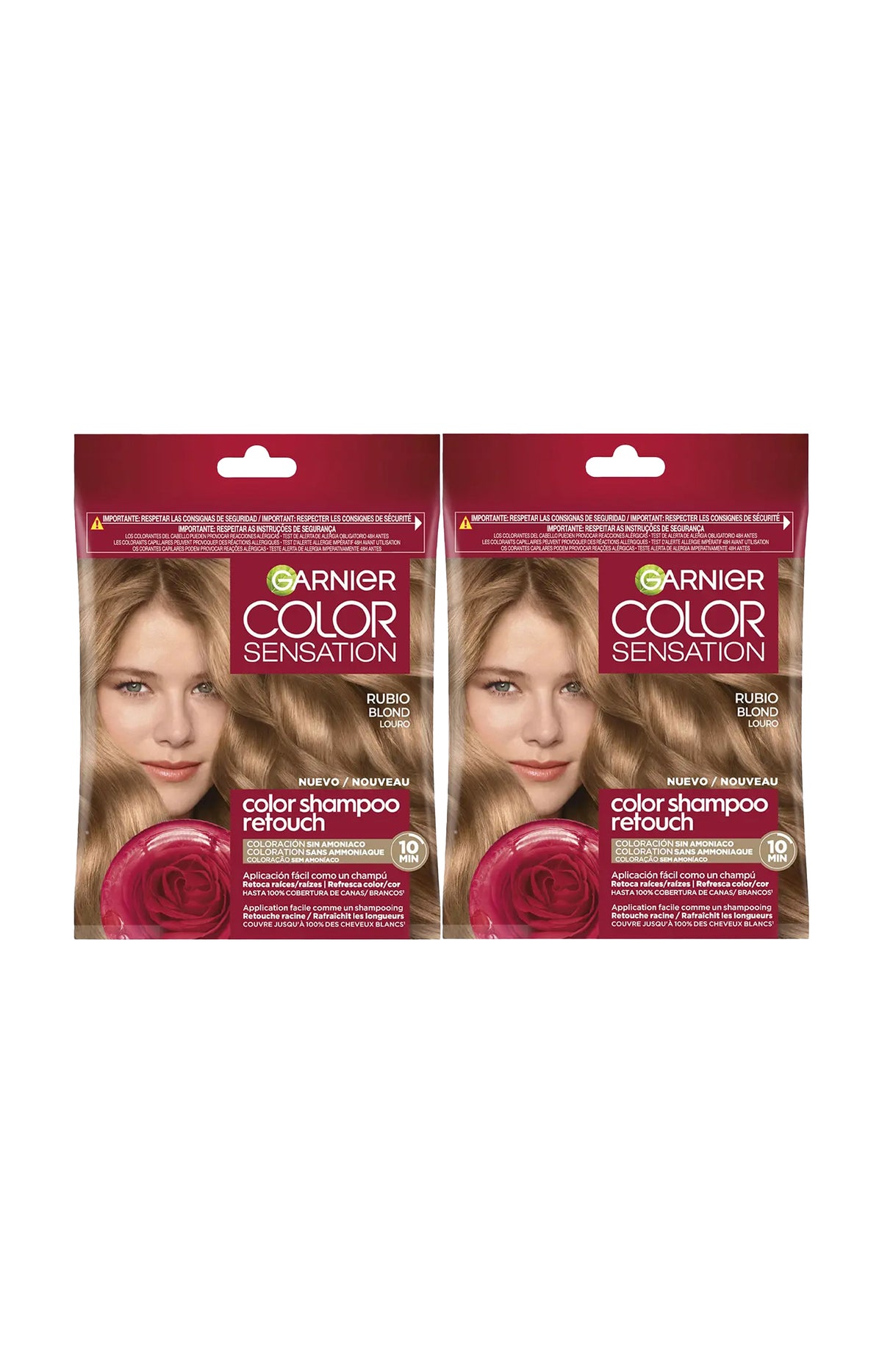 Coloration permanente 7.0 Blond - Shampoing Retouche x 2