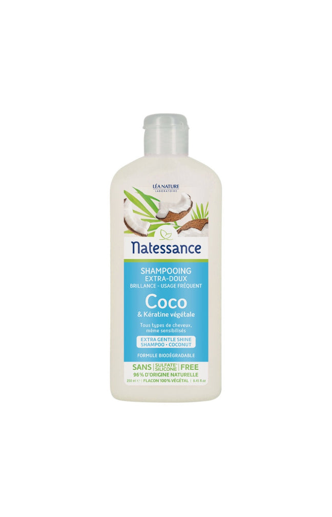 Shampoings extra-doux brillance - Huile de coco - Cheveux normaux à ternes - 2 x 250 ml