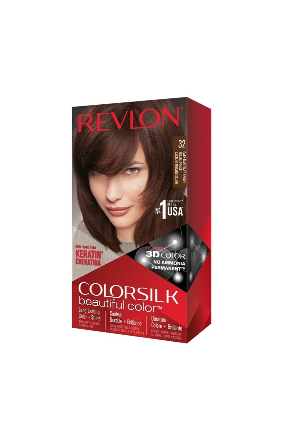 2 colorations permanentes - Colorsilk - 32 Acajou Foncé