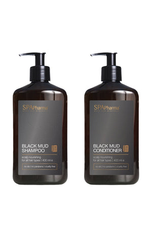 Shampoing & après-shampoing - Boue noire - 2 x 400 ml