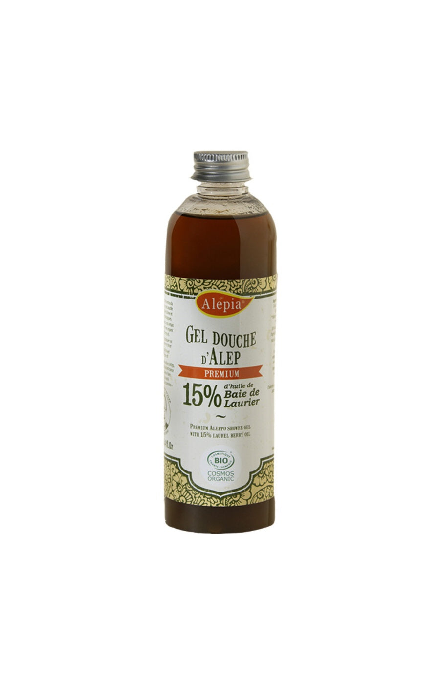 Gel douche d'Alep premium bio - Huile de baie de laurier - Corps - 250ml