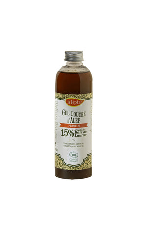Gel douche d'Alep premium bio - Huile de baie de laurier - Corps - 250ml