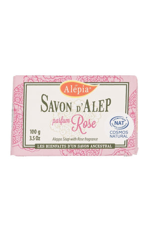 Savon d'Alep naturel - Rose - Visage & corps - 100 g