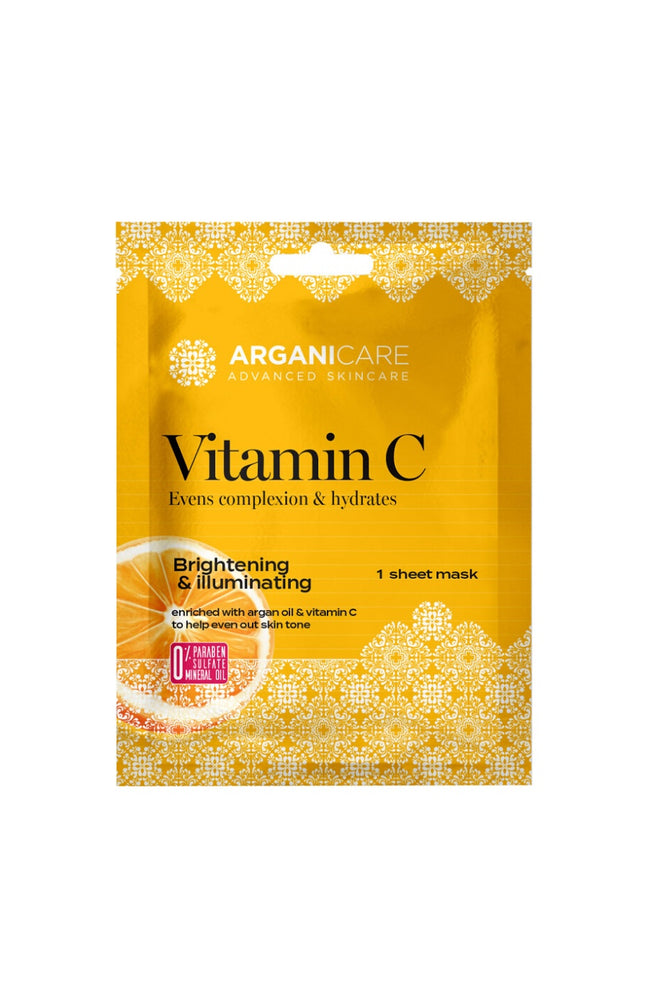 Masques en tissu illuminateur - Argan & vitamine C - Visage - 3 unités