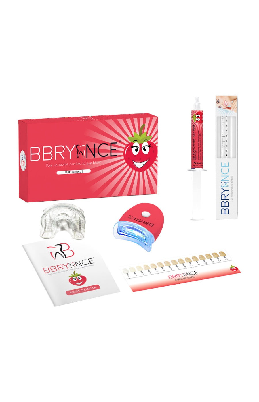 Kit de blanchiment dentaire - Fraise - 10 utilisations