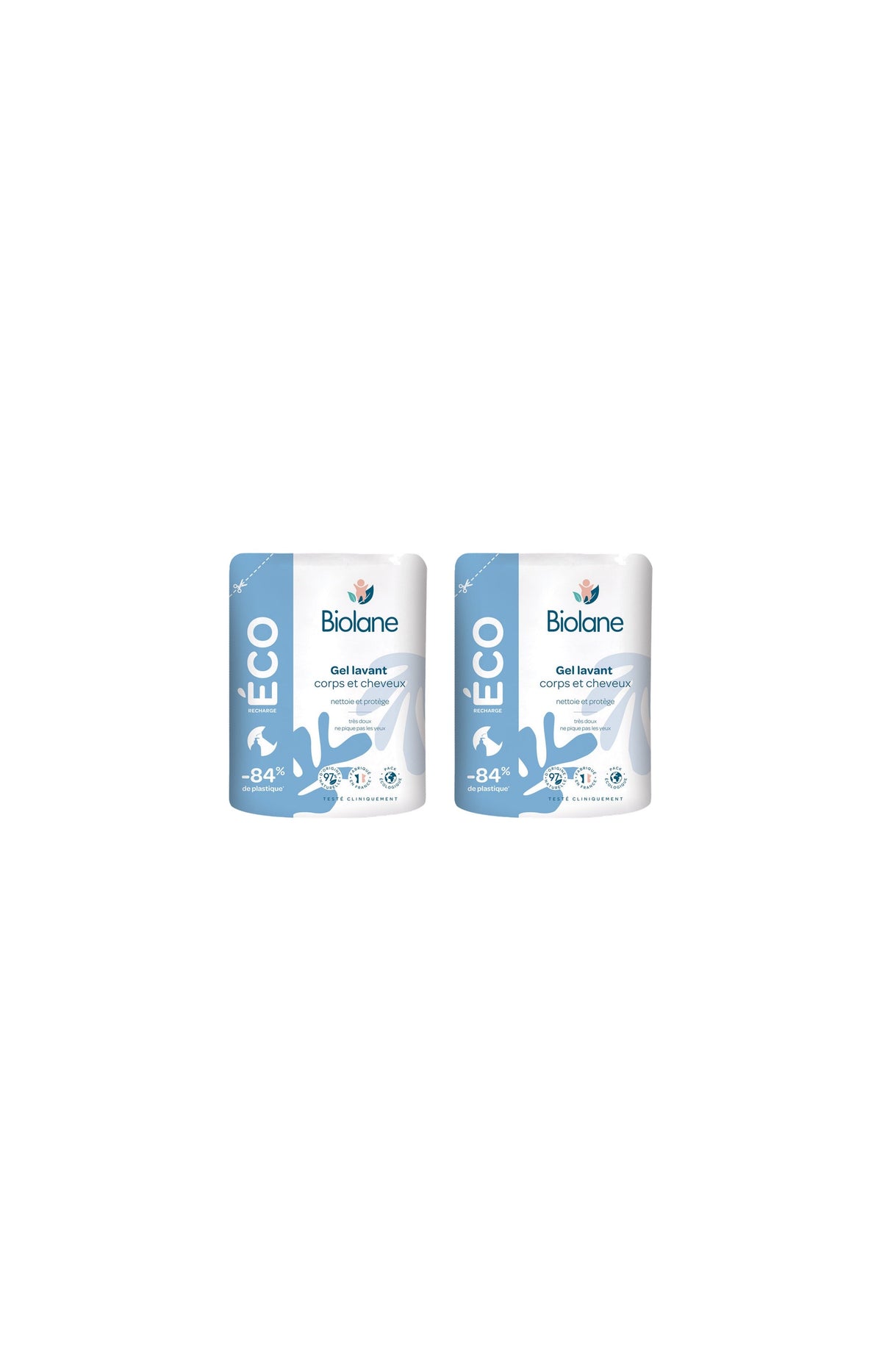 Recharges gels lavants 2-en-1 - Corps & cheveux - Bébé - 2 x 500 ml