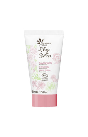 Gel douche nourrissant bio - Rose & jasmin - Corps - 50 ml