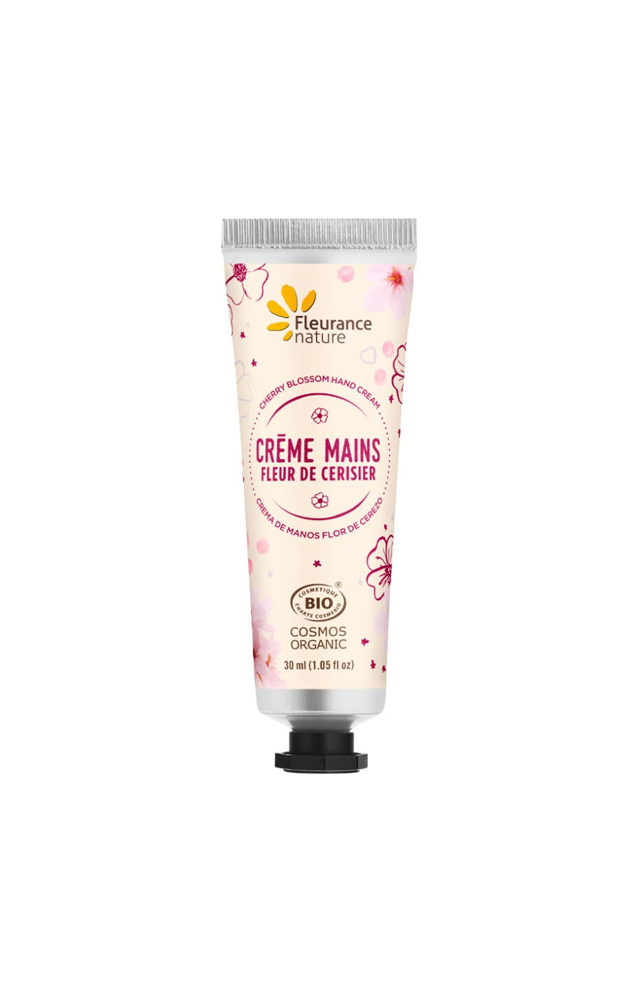 Crème hydratante bio - Fleur de cerisier - Mains - 30 ml