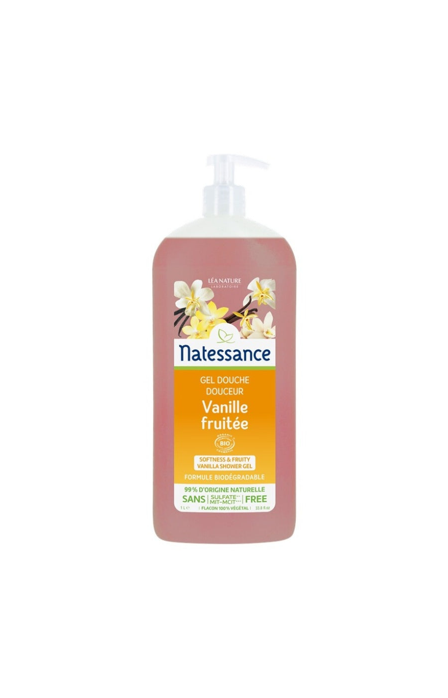 Gels douche douceur bio - Vanille fruitée - 2 x 1 L