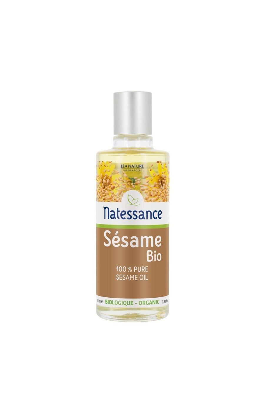 Huile de sésame bio 100% pure - Visage & corps - 100 ml