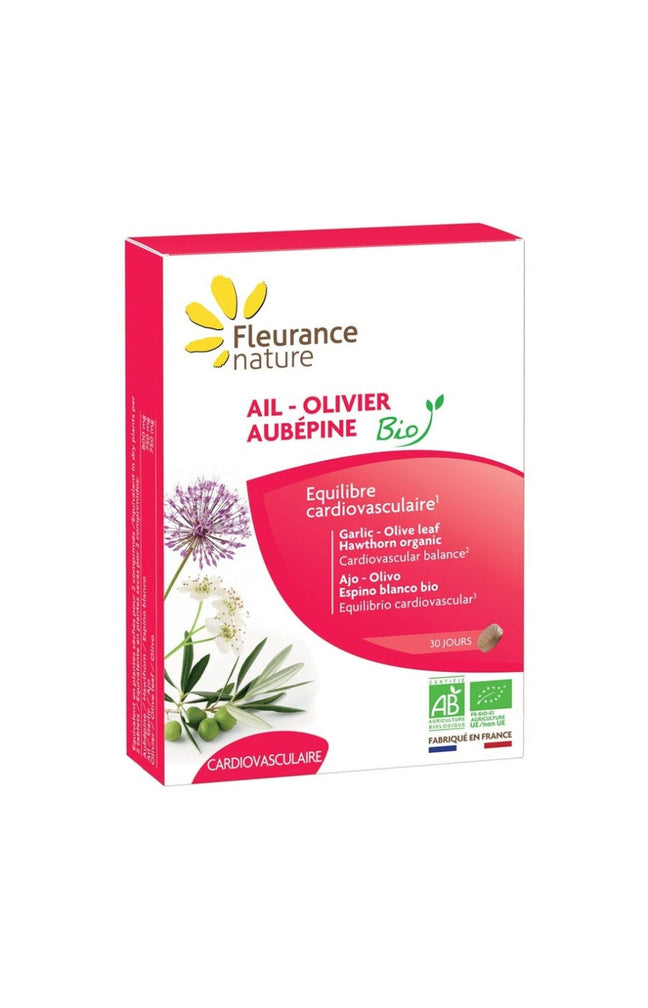 Équilibre cardiovasculaire - Ail, olivier &amp; aubépine bio - 2 mois