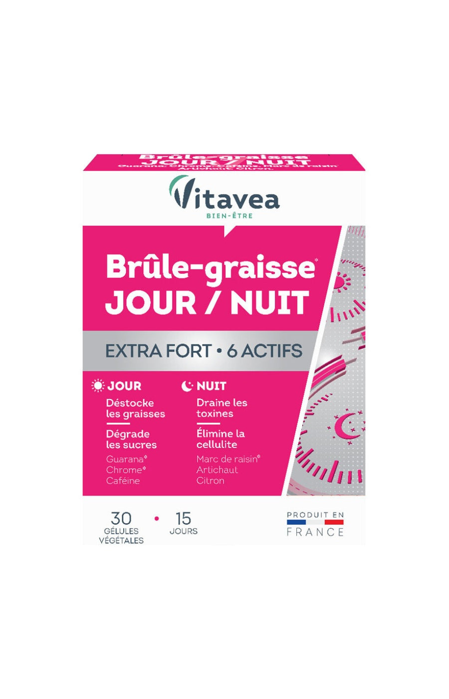 Cure brûle-graisse - Complexe 6 actifs - Jour & nuit - 1 mois