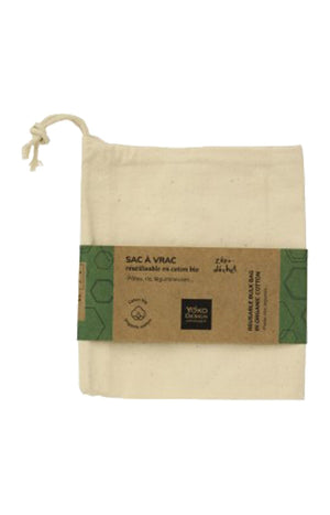 Sac en vrac en coton bio -  16 x 22 cm