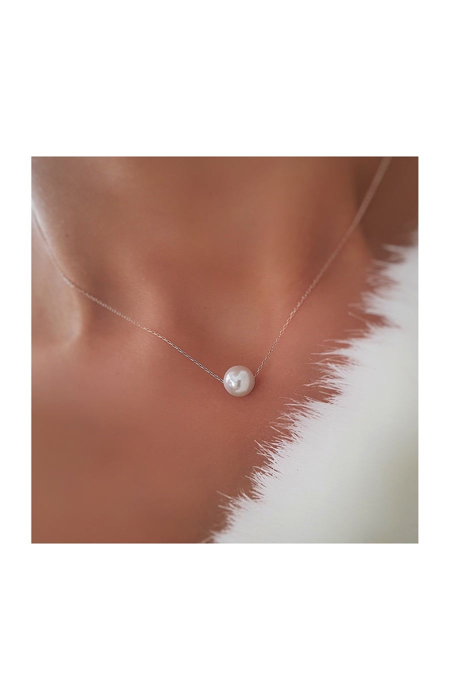 Collier - Argent 925/000 & perle de culture