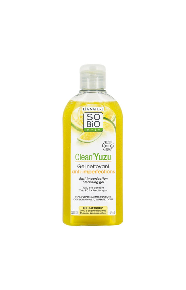 Gels nettoyants anti-imperfections bio - Clean'Yuzu - Peaux grasses à imperfections - 2 x 200 ml