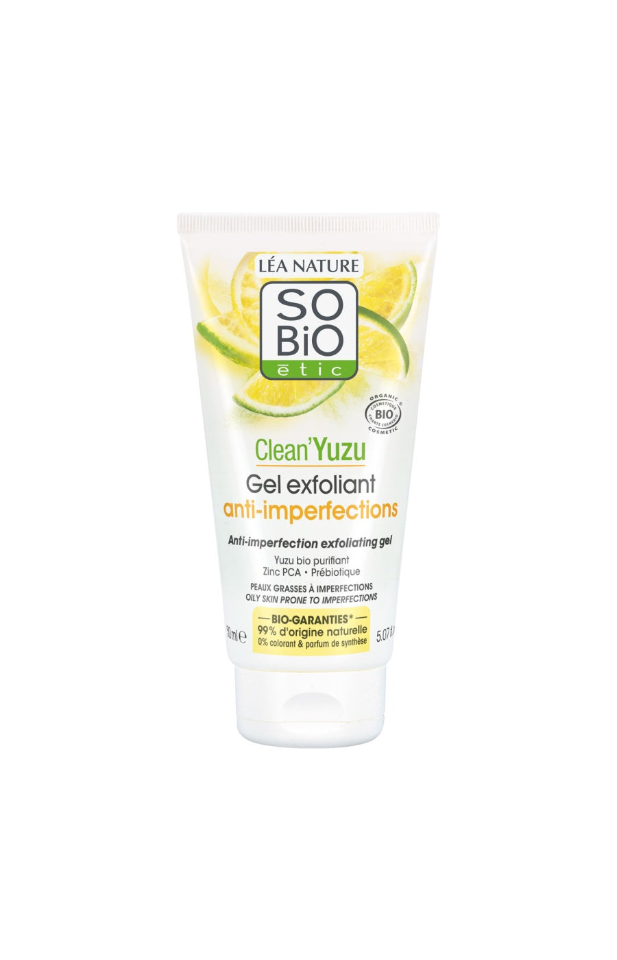 Gels exfoliants anti-imperfections bio - Clean'Yuzu - Peaux grasses à imperfections - 2 x 150 ml