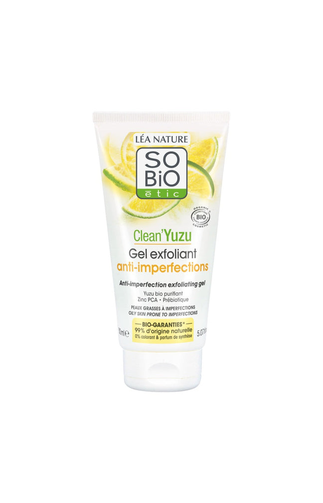 Gels exfoliants anti-imperfections bio - Clean'Yuzu - Peaux grasses à imperfections - 2 x 150 ml